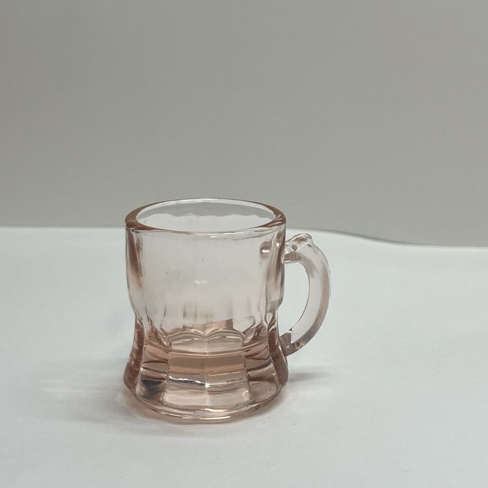 pink mini glass beer mug shot glass toothpick holder bar accessory depression gl